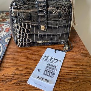 Brahmin zip around travel wallet Graphite